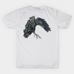 Black Crow Master of Time Illustration T-Shirt